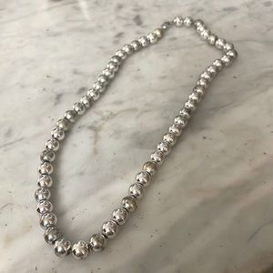 Sterling silver bead necklace